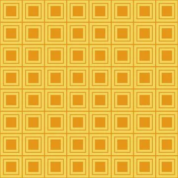 Dark orange squares on yellow background. Vector design. Stock Illustration