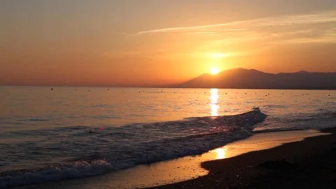 Dark orange sunset Stock Footage 110915503