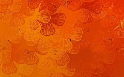 Dark Orange vector abstract design with trees, branches. Stock Illustration