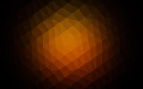 Dark Orange vector abstract polygonal cover. Stock-Illustration