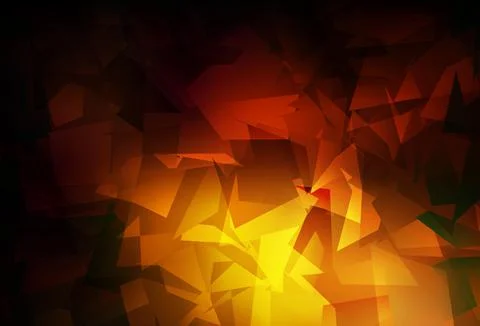 Dark Orange vector abstract polygonal template. Stock Illustration