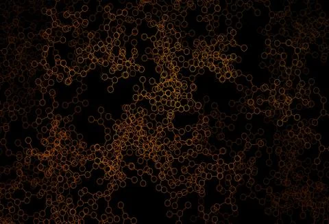 Dark Orange vector backdrop with artificial intelligence data. Stock Illustration