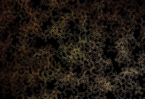 Dark Orange vector backdrop with artificial intelligence data. Stock Illustration