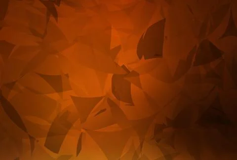Dark Orange vector backdrop with polygonal shapes. Stock Illustration