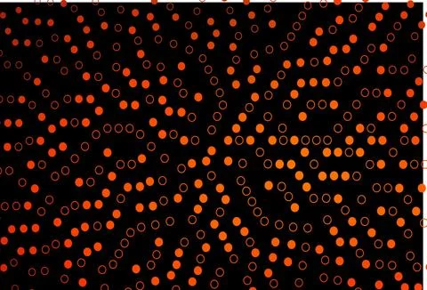 Dark Orange vector background with bubbles. Illustrazione stock