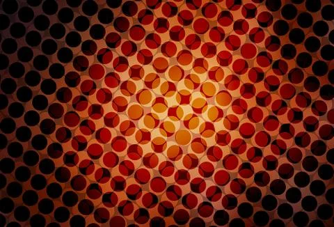 Dark Orange vector background with bubbles. Stock Illustration