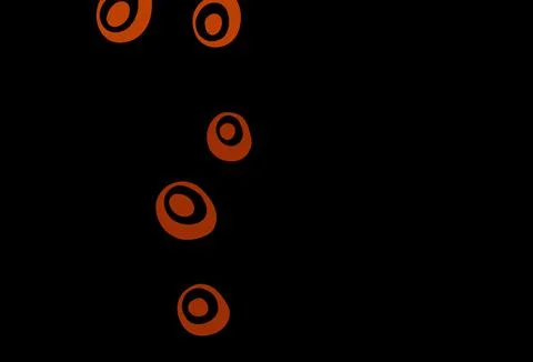 Dark Orange vector background with bubbles. Stock Illustration