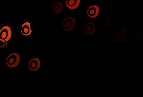 Dark Orange vector background with bubbles. 스톡 일러스트