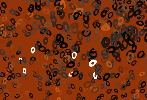 Dark Orange vector background with bubbles. Stockillustratie