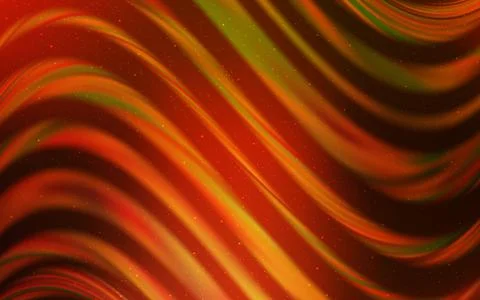 Dark Orange vector background with galaxy stars. Stock Illustration