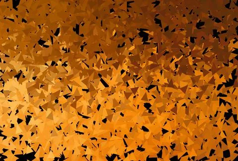 Dark Orange vector background with polygonal style. Stock Illustration