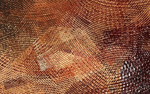 Dark Orange vector background with wry lines. Stock Illustration