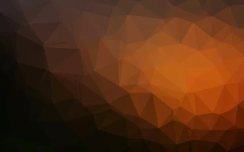 Dark Orange vector blurry triangle texture. Stock Illustration