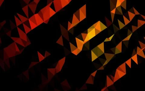 Dark Orange vector blurry triangle pattern. 스톡 일러스트