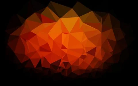 Dark Orange vector blurry triangle texture. Stock Illustration