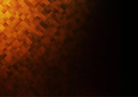 Dark Orange vector cover in polygonal style. Stock Illustration