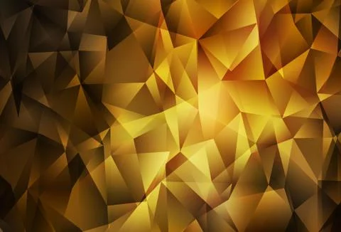 Dark Orange vector gradient triangles pattern. 스톡 일러스트