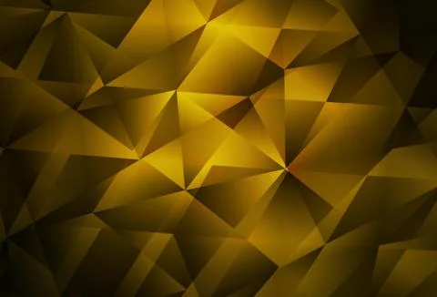 Dark Orange vector gradient triangles pattern. Stock Illustration