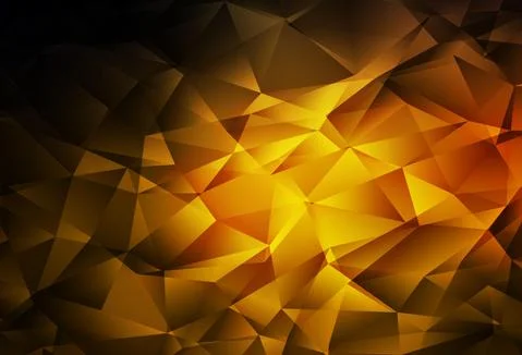Dark Orange vector gradient triangles pattern. Stock Illustration