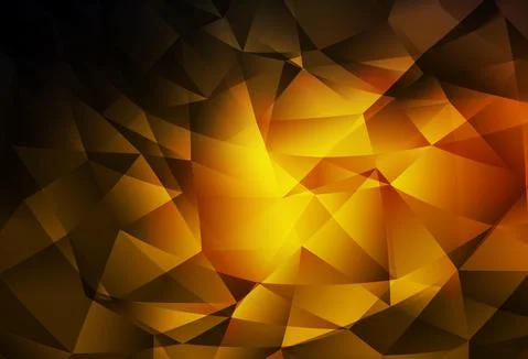 Dark Orange vector gradient triangles pattern. Illustrazione stock