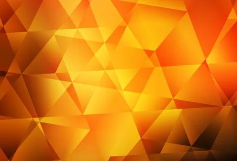 Dark Orange vector gradient triangles pattern. イラスト素材