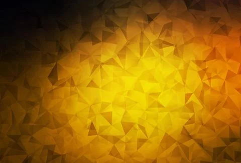Dark Orange vector gradient triangles pattern. イラスト素材