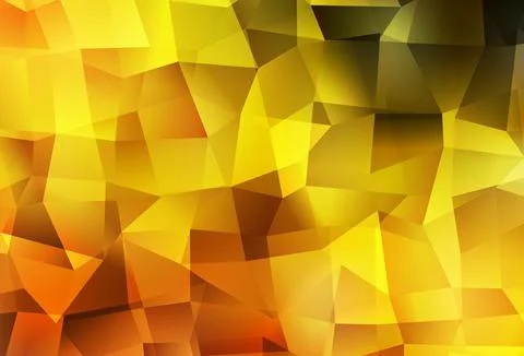 Dark Orange vector gradient triangles pattern. Illustrazione stock