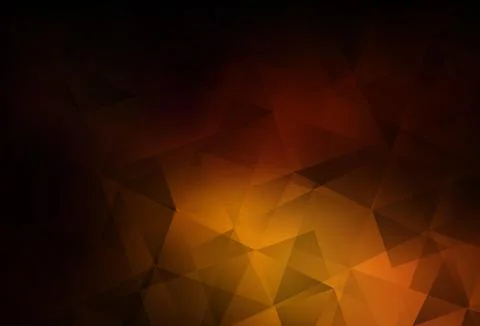 Dark Orange vector gradient triangles texture. Illustrazione stock