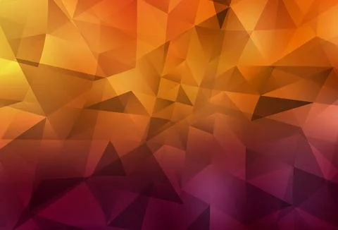 Dark Orange vector gradient triangles pattern. 스톡 일러스트