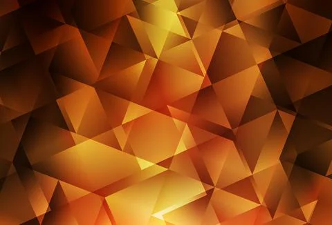 Dark Orange vector gradient triangles pattern. 스톡 일러스트