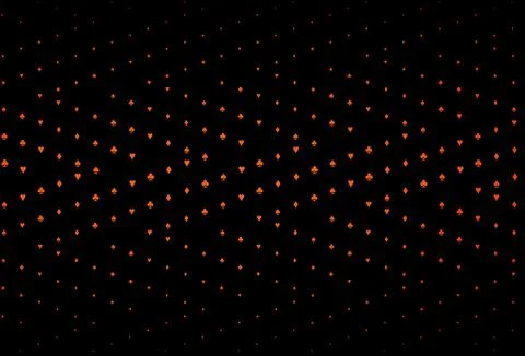 Dark Orange vector layout with elements of cards. Stock Illustration