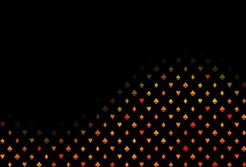 Dark orange vector layout with elements of cards. Stock Illustration