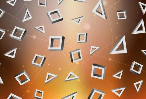 Dark Orange vector layout with lines, rectangles. Stock Illustration