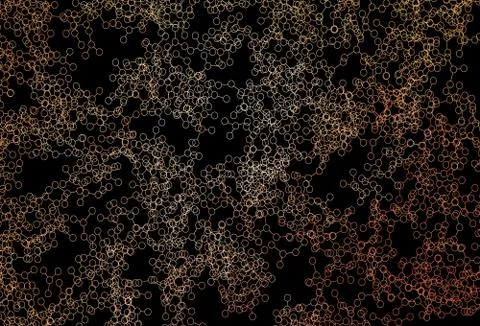 Dark Orange vector pattern with artificial intelligence network. Stock Illustration