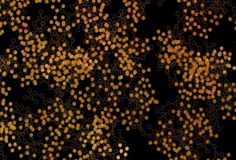 Dark Orange vector pattern with artificial intelligence network. イラスト素材