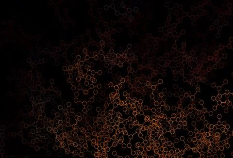 Dark Orange vector pattern with artificial intelligence network. Stock Illustration