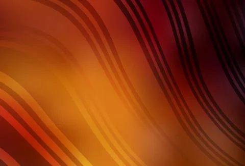 Dark Orange vector pattern with bent lines. Stock Illustration