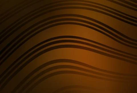 Dark Orange vector pattern with bent lines. Stock Illustration