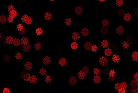 Dark Orange vector pattern with christmas snowflakes. Illustrazione stock
