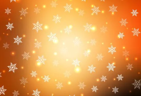 Dark Orange vector pattern in Christmas style. Stock Illustration