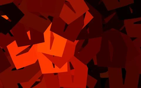 Dark Orange vector pattern with colorful hexagons. Stock Illustration