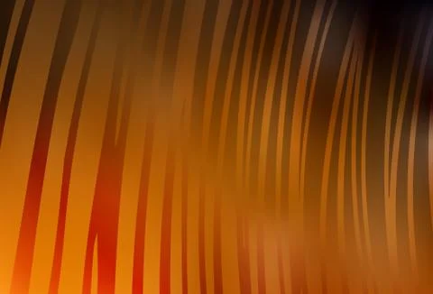 Dark Orange vector pattern with curved lines. Illustrazione stock