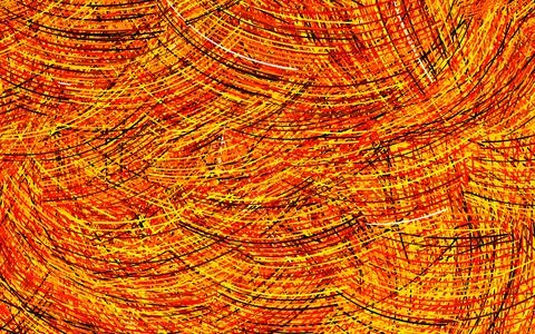 Dark Orange vector pattern with curved lines. Illustrazione stock