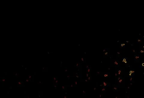 Dark orange vector pattern with gender elements. Illustrazione stock
