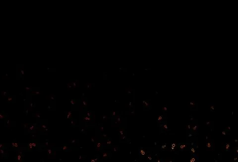 Dark orange vector pattern with gender elements. Stock Illustration