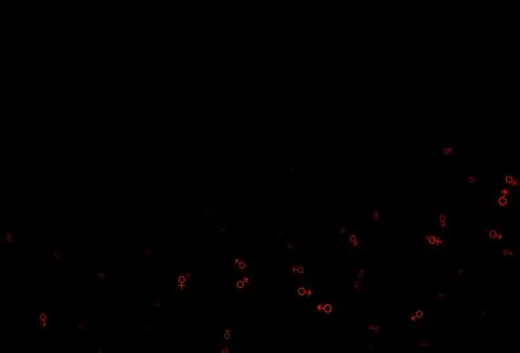 Dark orange vector pattern with gender elements. イラスト素材