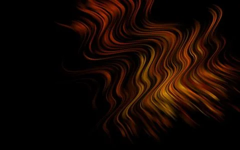 Dark Orange vector pattern with lamp shapes. Stock Illustration