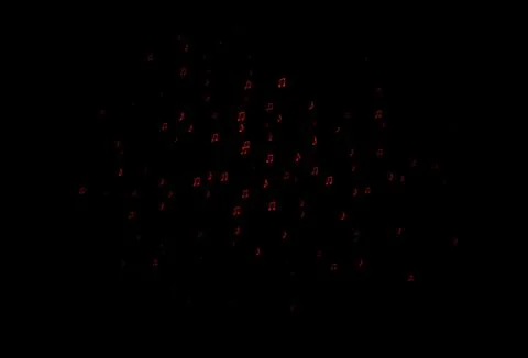 Dark Orange vector pattern with music elements. 스톡 일러스트