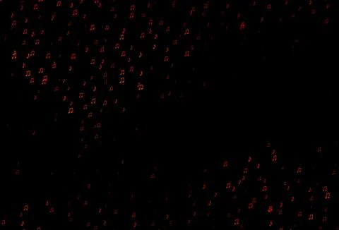 Dark Orange vector pattern with music elements. Stock Illustration