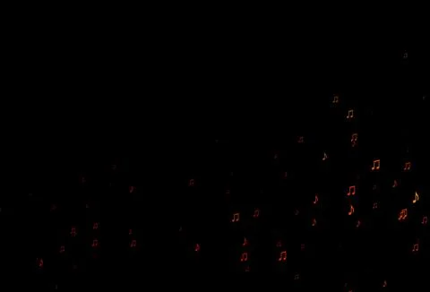 Dark Orange vector pattern with music elements. Stock Illustration